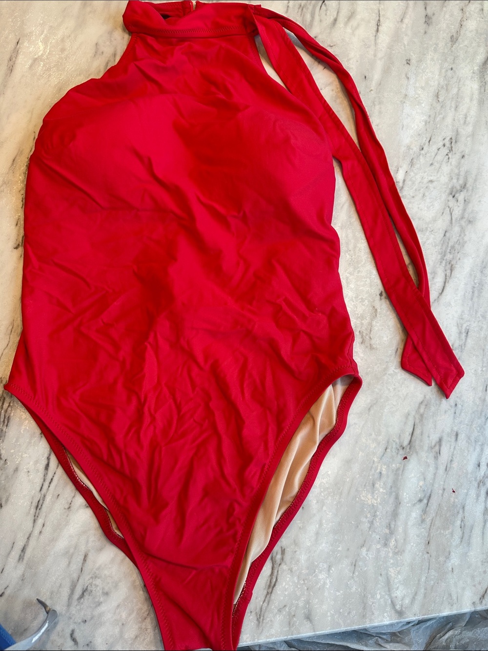 J. Crew Red High-Neck One-Piece Swimsuit